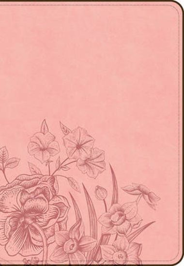 Picture of CSB Large Print Compact Reference Bible, Optimal Type, Digital Study Edition, Pink Floral Leathertouch