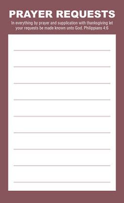 Picture of Prayer Request Card - Burgundy (Package of 50)