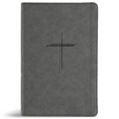 Picture of CSB Personal Size Giant Print Bible, Digital Study Edition, Charcoal Suedesoft Leathertouch, Indexed