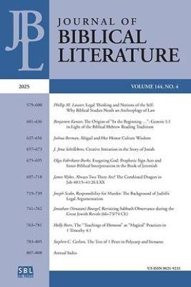 Picture of Journal of Biblical Literature 144.4 (2025)