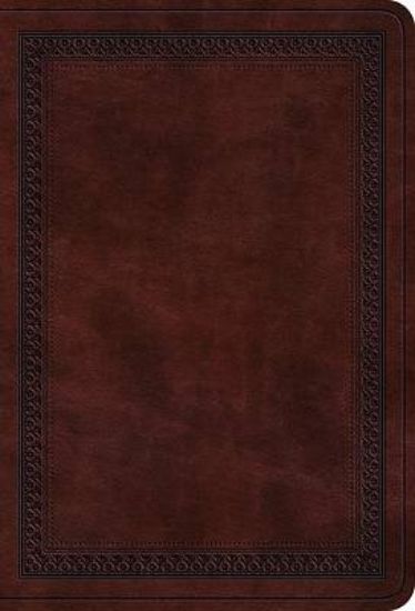 Picture of ESV Value Large Print Compact Bible (Trutone, Mahogany, Border Design)