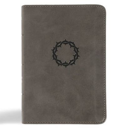 Picture of NASB Large Print Compact Reference Bible, Charcoal Leathertouch