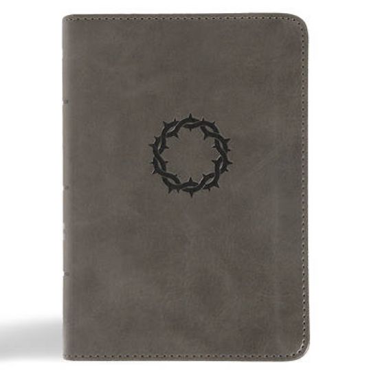 Picture of NASB Large Print Compact Reference Bible, Charcoal Leathertouch