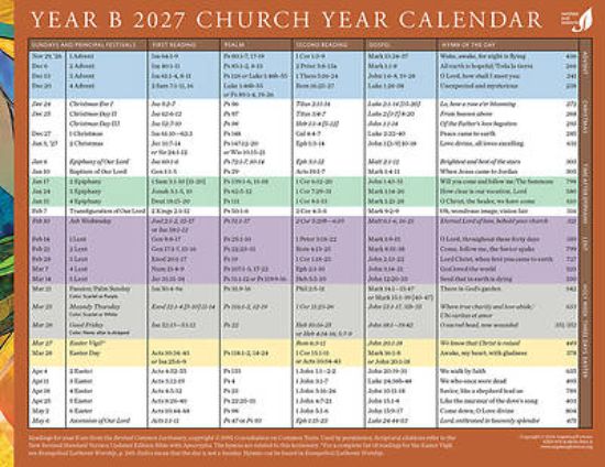 Picture of Church Year Calendar 2027, Year B