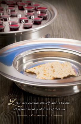 Picture of Communion Plates Regular Bulletin 1 Corinthians 11:28