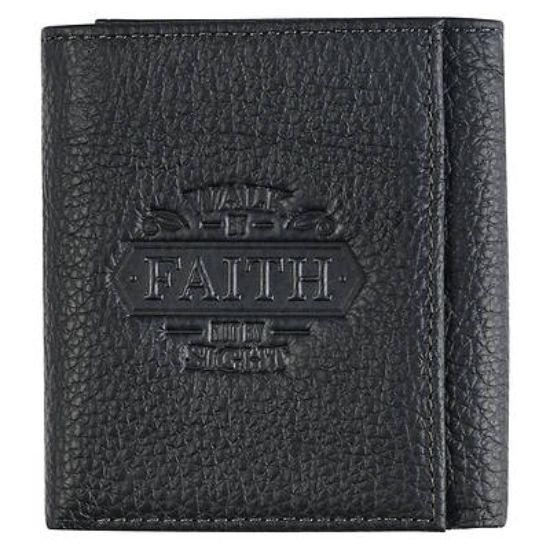 Picture of Genuine Full Grain Leather Rfid Blocking Scripture Wallet for Men