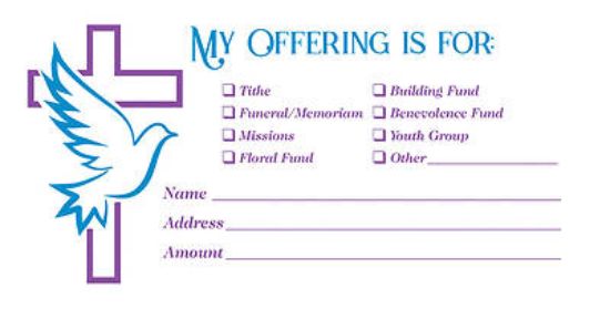 Picture of Cross and Dove My Offering Envelope