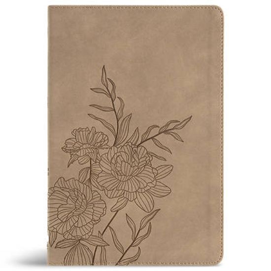 Picture of CSB Large Print Thinline Bible, Digital Study Edition, Earth Suedesoft Leathertouch