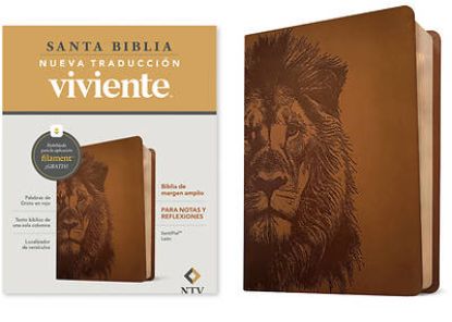 Picture of Biblia de Margen Amplio Ntv Con Filament (Sentipiel, León, Letra Roja)