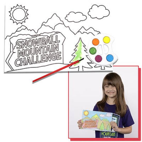 Picture of VBS 2026 Snowball Mountain Challenge Craft Watercolor Mountain Scene Paint Kit (Pkg of 12)