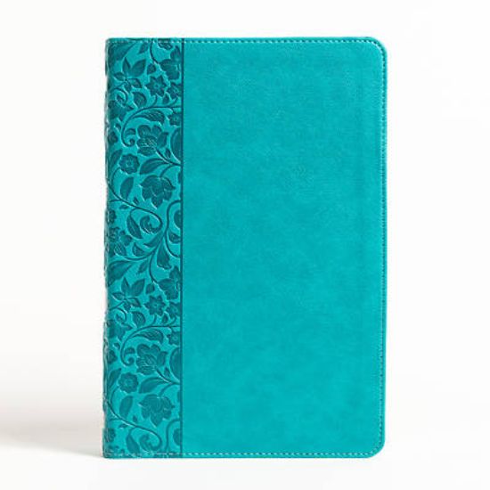 Picture of NASB Large Print Personal Size Reference Bible, Teal Leathertouch