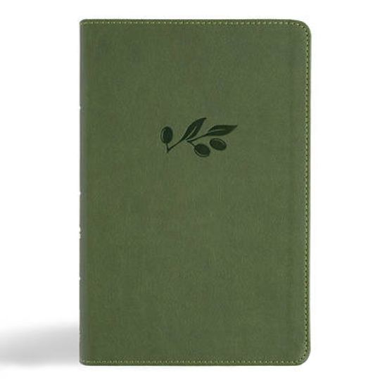 Picture of CSB Large Print Personal Size Reference Bible, Digital Study Edition, Olive Leathertouch, Indexed