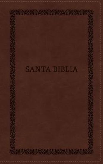 Picture of Biblia Reina-Valera 1960, Tierra Santa, Ultrafina Letra Grande, Leathersoft, Café, Con Cierre