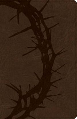 Picture of CSB Large Print Personal Size Reference Bible, Optimal Type, Digital Study Edition, Brown Crown of Thorns Leathertouch