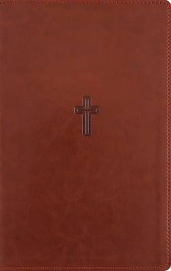 Picture of Nasb, Personal Size Reference Bible, Large Print, Paragraph Style, Leathersoft, Brown, Red Letter, 1995 Text, Comfort Print