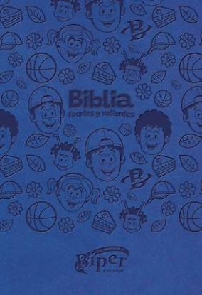 Picture of Biblia Biper Y Sus Amigos, Fuertes Y Valientes (Nbla), Leathersoft, Azul, Palabras de Jesús En Rojo, Comfort Print