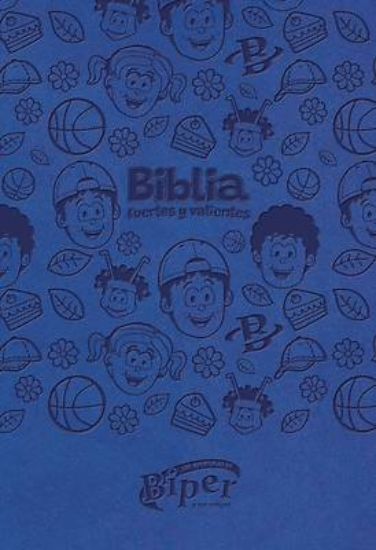 Picture of Biblia Biper Y Sus Amigos, Fuertes Y Valientes (Nbla), Leathersoft, Azul, Palabras de Jesús En Rojo, Comfort Print