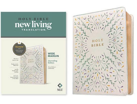Picture of NLT Wide Margin Bible, Filament Enabled (Leatherlike, Grace & Bloom, Red Letter)