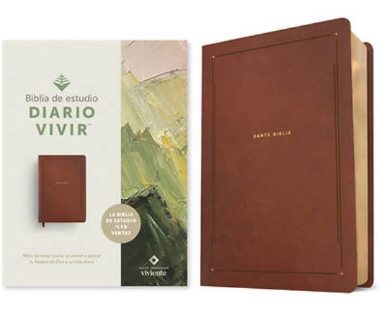 Picture of Biblia de Estudio del Diario Vivir Ntv (Sentipiel, Café Rústico, Letra Roja)