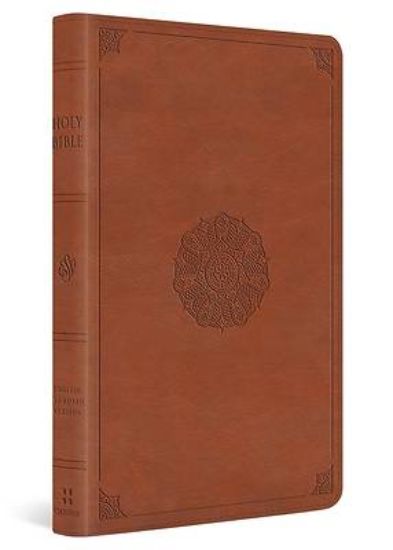 Picture of ESV Large Print Thinline Bible (Trutone, English Saddle, Emblem Design)