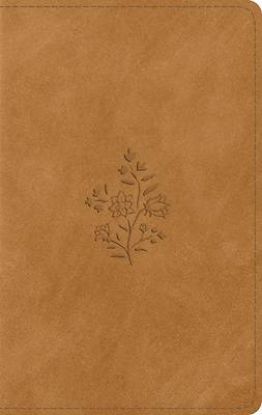 Picture of ESV Large Print Personal Size Bible, Red Letter (Trutone, Nubuck Caramel, Wildflower Design)