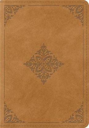 Picture of ESV Large Print Bible (Trutone, Nubuck Caramel, Fleur-De-Lis Design)