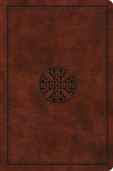 Picture of ESV Value Compact Bible (Trutone, Chestnut, Mosaic Cross Design)