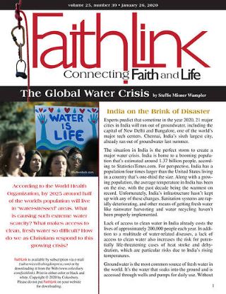 Picture of Faithlink - The Global Water Crisis (1/26/2020)