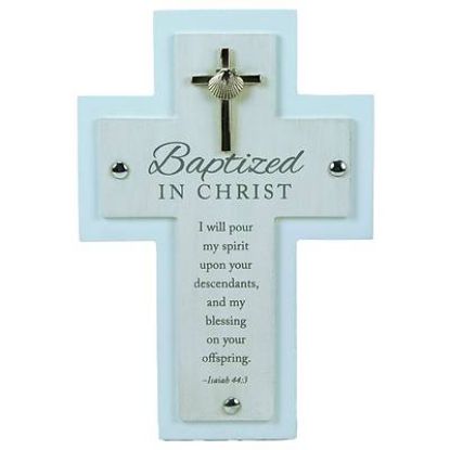 Picture of Cross Baptized in Christ Blue