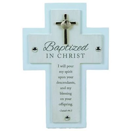 Picture of Cross Baptized in Christ Blue