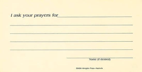 Picture of Prayer Request Card (Pkg of 25)