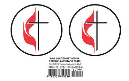 Picture of United Methodist Cross & Flame Static Cling (Pkg of 2)