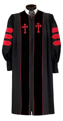 Picture of Pulpit Robe with Pleated Velvet Front