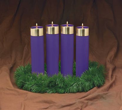 Picture of Advent Candela Set - 4 Blue