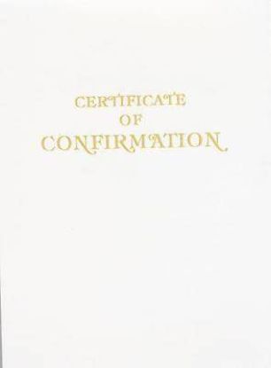 Picture of Contemporary Steel-Engraved Confirmation Certificate (Pkg of 3)