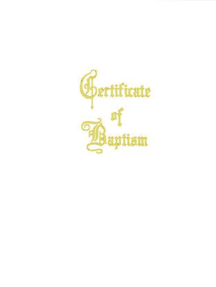Picture of Traditional Steel-Engraved Adult/Youth Baptism Certificate (Pkg of 3)