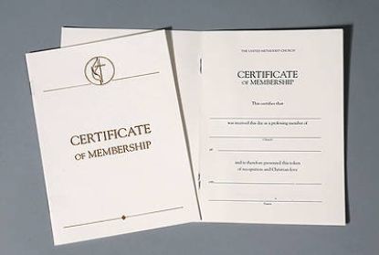 Picture of United Methodist Certificates of Membership Without Service (Pkg of 3)
