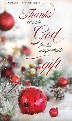 Picture of Banner Thanks Be Unto God Gift Christmas 3 x 5 Vinyl