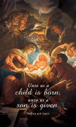 Picture of Banner Christmas Unto Us a Child is Born 3 x 5 Vinyl