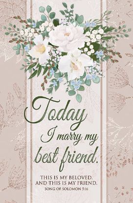 Picture of Today I Marry My Best Friend Regular Size Bulletin