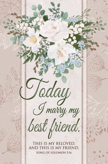 Picture of Today I Marry My Best Friend Regular Size Bulletin