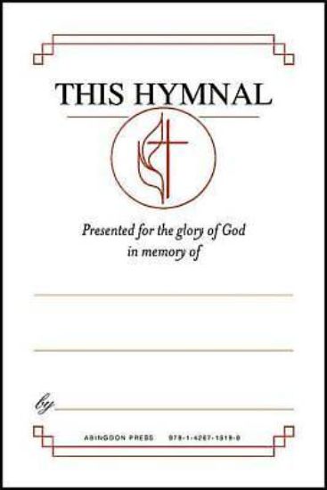 Picture of United Methodist Hymnal Bookplates "In memory of..." (Pkg of 48)
