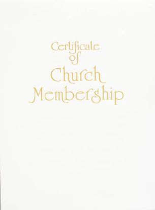 Picture of Contemporary Steel-Engraved Church Membership Certificate (Pkg of 3)