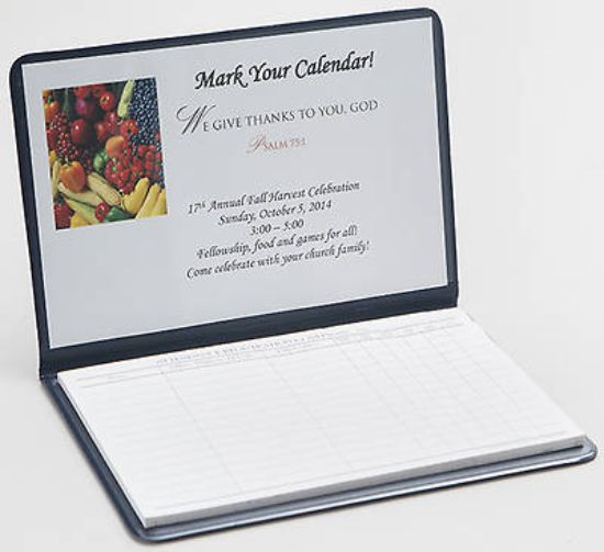 Picture of Attendance Registration Pad Holder - Navy (Pkg of 6)