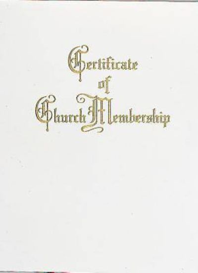 Picture of Traditional Steel-Engraved Church Membership Certificate (Pkg of 3)