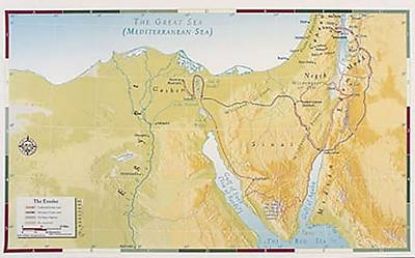 Picture of Abingdon Bible Land Map--The Exodus