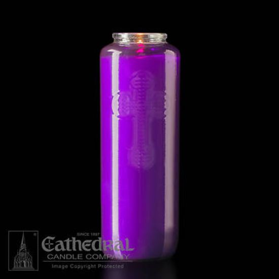 Picture of Cathedral 6-Day Glass Offering Candle - Purple