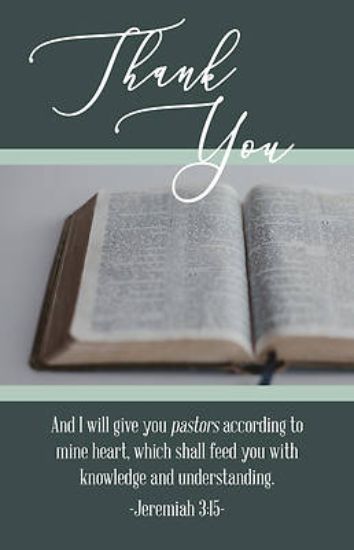 Picture of PKG 100 Pastor Appreciation Thank You Bulletin