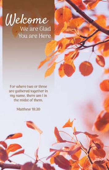 Picture of We Are Glad You Are Here Fall Worship Bulletin PKG 100