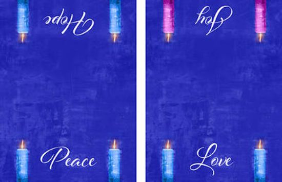 Picture of Four Sided Advent Candles Altar Cloth - Blue